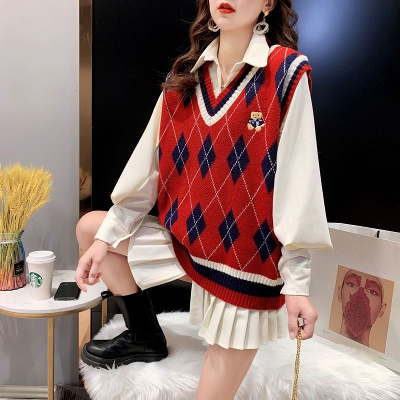Winter Clothing Trends For Women - Chalecos de punto rojo para mujer,