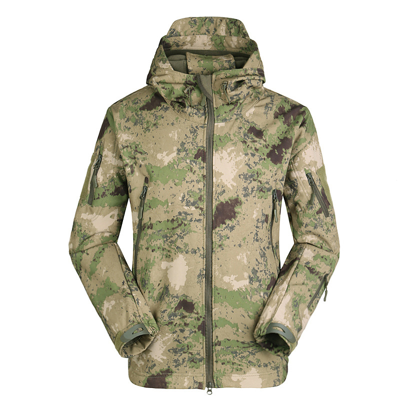 Windproof Jacket Softshell - Conjunto de camuflaje de aventura al