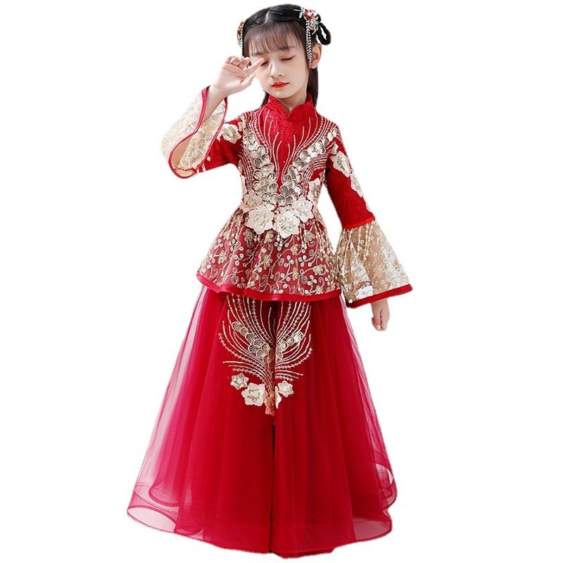 Traje Hanfu Cheongsam para Niñ - Winter Clothing For Kids reseña y precio