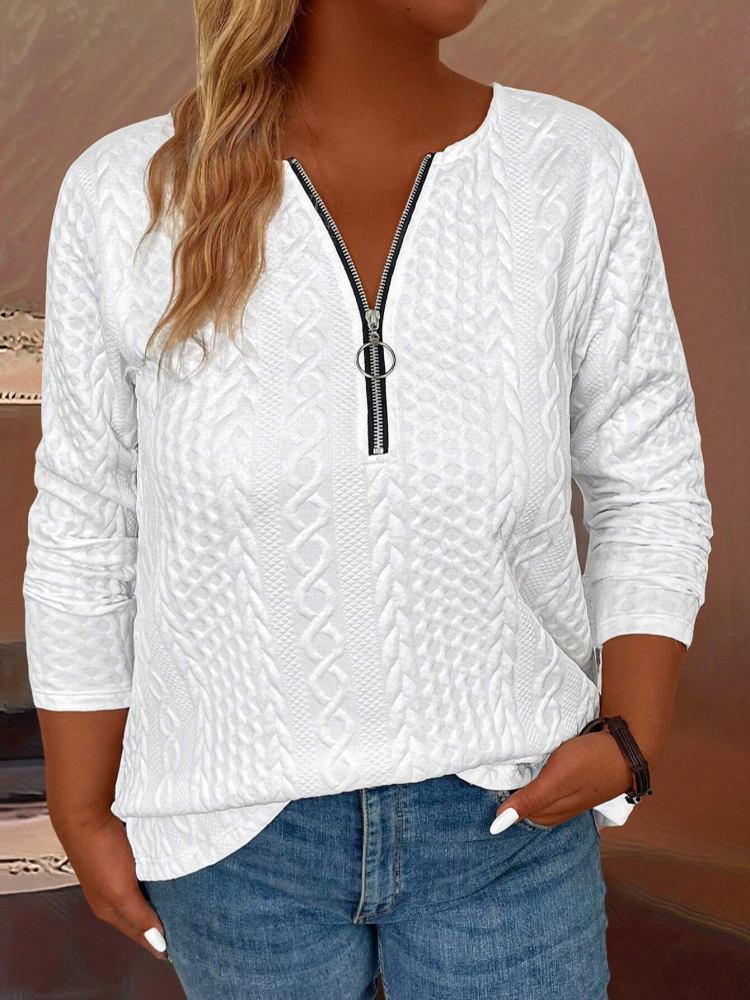 Camiseta con media cremallera  - Winter Clothing Trends For Women reseña y precio